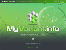 Tablet Screenshot of myvariant.info
